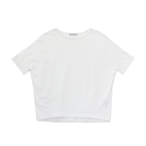 [FundAmental] Women's T-shirt, Cut and Sewn, Short Sleeve, Boat Neck, Made in Japan, Cotton, Modal, Absorbent, Easy Care, FL23SS-0011W 