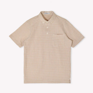 [FundAmental] Japanese Fabric Shirt, Soccer Check, Stretch, Cotton/Polyester, FL23SS-005M, Men's 