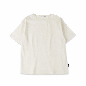 [FundAmental] Men's Boat Neck T-Shirt, Short Sleeve, Waffle, 100% Cotton, Big Silhouette, Boat Neck, FL23SS-014M 