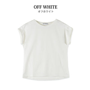 【日本製】 tシャツ レディース 半袖 インナー 柔らかい 薄手 無地 ショートスリーブ ネイビー(FL23SS-21W-na)