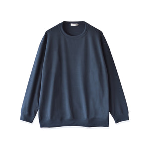 [FundAmental] Men's Long Sleeve T-Shirt, Made in Japan, Hard Cotton, Boat Neck, 100% Cotton, FL22FW-004M 