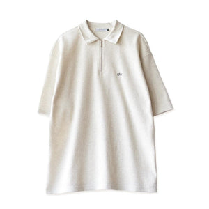 [FundAmental] Men's Polo Shirt, Short Sleeve, Golf, 100% Cotton, Large Size, Brand, Cotton, Black, Navy, Golf Wear, Half Zip, Collared, FL24SS-003 