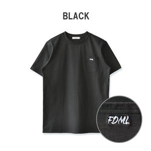 【日本製】 tシャツ メンズ 半袖 オーガニックコットン 綿100％ クルーネック ワンポケット 刺繍 無地 モカブラウン(FL24SS-004-mbr)