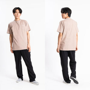 【日本製】 tシャツ メンズ 半袖 オーガニックコットン 綿100％ クルーネック ワンポケット 刺繍 無地 ホワイト(FL24SS-004-wh)