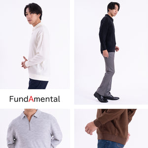 [FundAmental] Japanese-made fabric shirt, sweat-absorbing, quick-drying, easy-care, cotton/polyester, FL23SS-003M, men's 