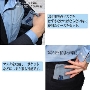 [Seiryu] Made in Japan, antibacterial mask, washable, cloth mask, 3D design, 100% cotton, mask case included 