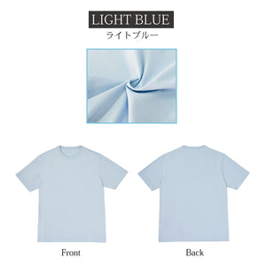 【日本製】 tシャツ メンズ 半袖 消臭 オーガニックコットン 綿100％ クルーネック 無地 ライトブルー(2022-TS1-lbl)