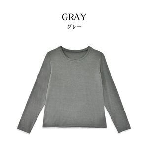 [FundAmental] Women's Crew Neck Long Sleeve T-Shirt, Made in Japan, FL22FW-007W 