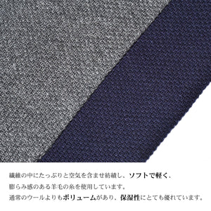 [Seiryu] Scarf, knitted mini scarf, with holes, made in Japan, for men, unisex, plain, jacquard, for fall and winter, casual, for the office, BMZ22-012 