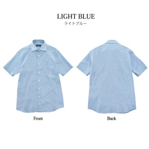 [Seiryu] Cotton Linen Shirt for Men, Biz Polo, Cool Biz, Short Sleeve, Linen Blend, Made in Japan, 2021-HSS7 