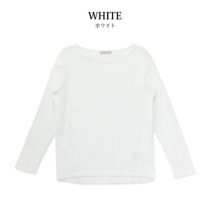 [FundAmental] Women's T-shirt, cut and sewn, long sleeves, crew neck, made in Japan, cotton, modal, absorbent, easy care, FL23SS-0012W 