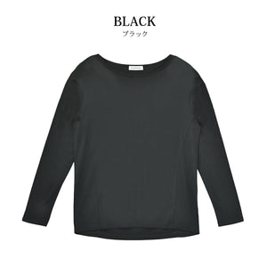 [FundAmental] Women's T-shirt, cut and sewn, long sleeves, crew neck, made in Japan, cotton, modal, absorbent, easy care, FL23SS-0012W 