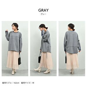 [FundAmental] Pullover Sweatshirt, Loose Fit, Unisex, Men's, Women's, Made in Japan, Oversized, Makuake-W04 