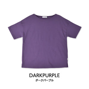 【日本製】tシャツ 半袖 レディース 綿100％ ボートネック ハードコットン ネイビー(FL23SS-016W-na)