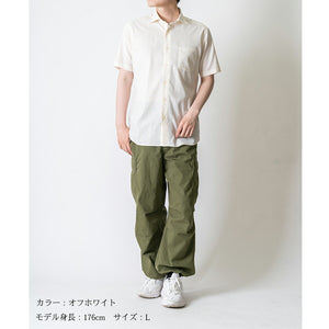 [Seiryu] Cotton Linen Shirt for Men, Biz Polo, Cool Biz, Short Sleeve, Linen Blend, Made in Japan, 2021-HSS7 