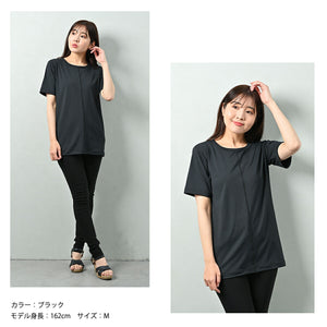 【日本製】 tシャツ 半袖 ユニセックス パフォーマンスtシャツ アドエルム エコ楽 無地 クルーネック 丸首 ベア天竺 エコ素材 ホワイト(Makuake-W05-2-wh)