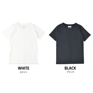 【日本製】 tシャツ 半袖 ユニセックス パフォーマンスtシャツ アドエルム エコ楽 無地 クルーネック 丸首 ベア天竺 エコ素材 ホワイト(Makuake-W05-2-wh)