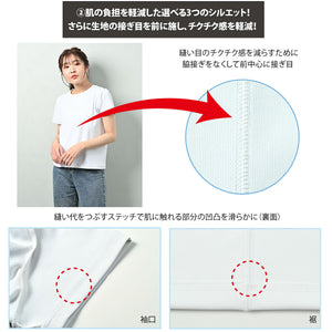【日本製】 tシャツ 半袖 ユニセックス パフォーマンスtシャツ アドエルム エコ楽 無地 クルーネック 丸首 ベアスムース エコ素材 ブラック(Makuake-W05-3-bk)