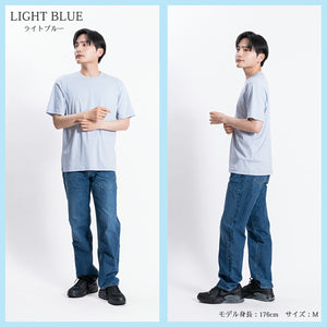 【日本製】 tシャツ メンズ 半袖 消臭 オーガニックコットン 綿100％ クルーネック 無地 グレー(2022-TS1-gr)