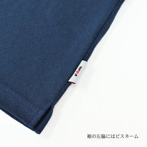 【日本製】 tシャツ 長袖 メンズ ボートネック 綿100％ 無地 ハードコットン ネイビー(FL22FW-004M-na)