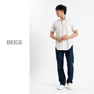 [SEIRYU] Business Shirt, Short Sleeve Shirt, Business Casual, Cool Biz, Striped, 100% Cotton, Men's, Made in Japan, SHFG23-057 