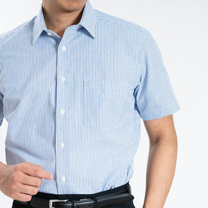 [SEIRYU] Business Shirt, Short Sleeve Shirt, Business Casual, Cool Biz, Striped, 100% Cotton, Men's, Made in Japan, SHFG23-057 