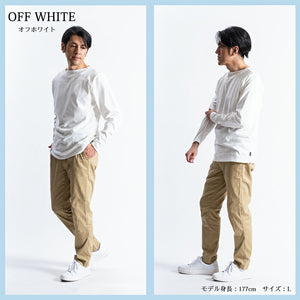 【日本製】 tシャツ 長袖 メンズ ボートネック 綿100％ 無地 ハードコットン ネイビー(FL22FW-004M-na)