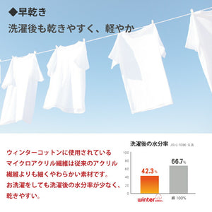 【日本製】 超極暖プレミアム インナー メンズ 長袖 クルーネック 裏起毛 あたたかい 保温 ストレッチ グレー(WCPM-01-gr)