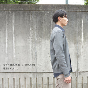 [FundAmental] Men's Long Sleeve T-Shirt, Made in Japan, Hard Cotton, Boat Neck, 100% Cotton, FL22FW-004M 