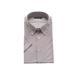 [SEIRYU] Business Shirt, Dress Shirt, Knit Shirt, Striped, Button-down, Men's, Short Sleeve, Made in Japan, Birdseye SHKN24-063 