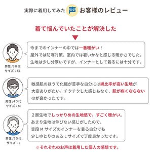 【日本製】 超極暖プレミアムα インナー メンズ 長袖 クルーネック 裏起毛 2層構造 暖かい 保温 接結素材 ブラック(SKWC-01-bk)