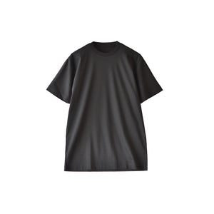 【日本製】 tシャツ メンズ 半袖 高級綿 ビジネスカジュアル クルーネック 無地  綿100％ アルビニスムース ブラック(stkb26-115-bk)