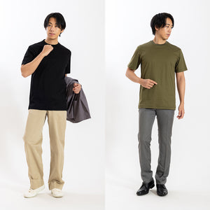 [FundAmental] Men's Long Sleeve T-Shirt, Made in Japan, Hard Cotton, Boat Neck, 100% Cotton, FL22FW-004M 