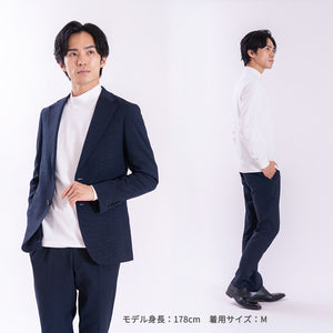 【日本製】 tシャツ メンズ 長袖 ビジネスカジュアル モックネック 無地  高級綿100％ スビンプラチナム ブラック(stkb26-126-bk)