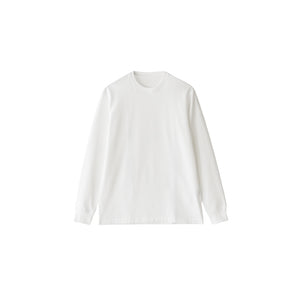 【日本製】 tシャツ メンズ 長袖 ビジネスカジュアル クルーネック 無地 綿100％ ウルティマコットン ホワイト(stkb26-127-wh)