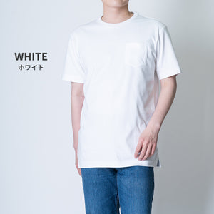 【日本製】tシャツ メンズ 半袖 スビンプラチナム クルーネック 綿100％ ポケットあり ブラック(STKJ23-040-bk)