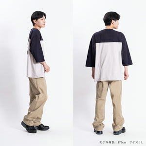 [FundAmental] Men's Oversized T-Shirt, 100% Cotton, Deodorizing, Made in Japan, Crew Neck, YMT-001 